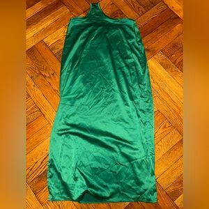 Size large, Green, party dress with slit
